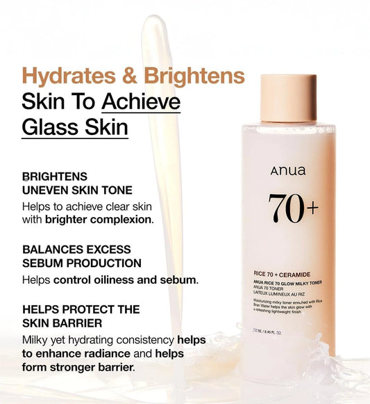 Anua - Rice 70 Glow Milky Toner