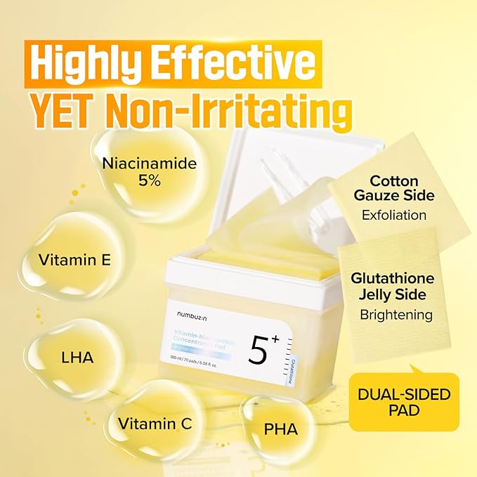 Numbuzin - No.5+ Glutathione Vitamin-Niacinamide Concentrated Pad