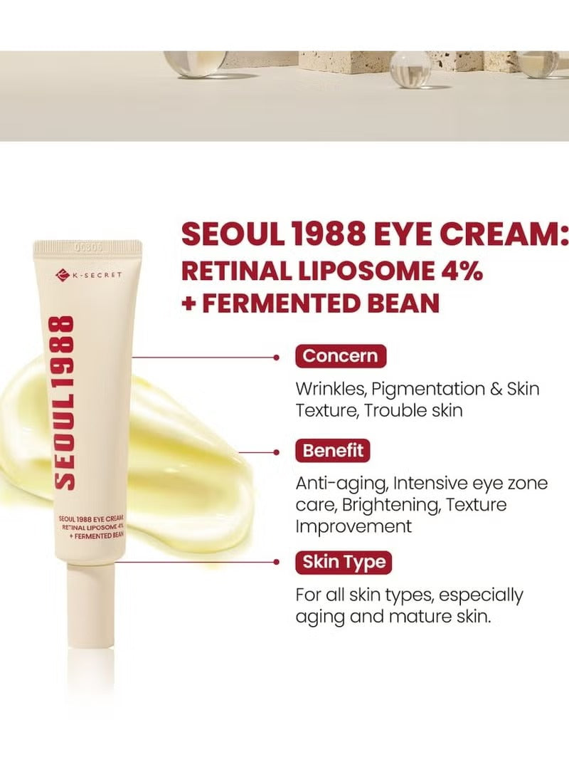 KSECRET - SEOUL 1988 Eye Cream : Retinal Liposome 4% + Fermented Bean