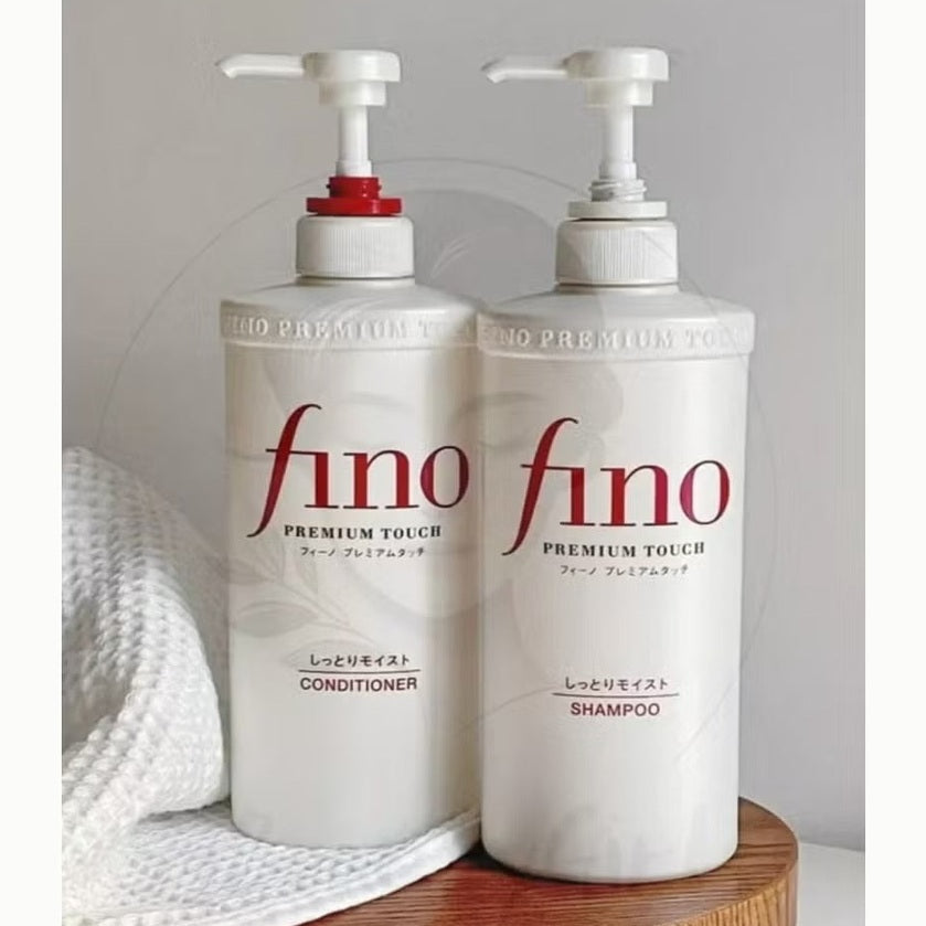 Fino Premium Touch Moist Shampoo 550ml – Deep Moisturizing, Nourishing Shampoo for Dry and Damaged Hair