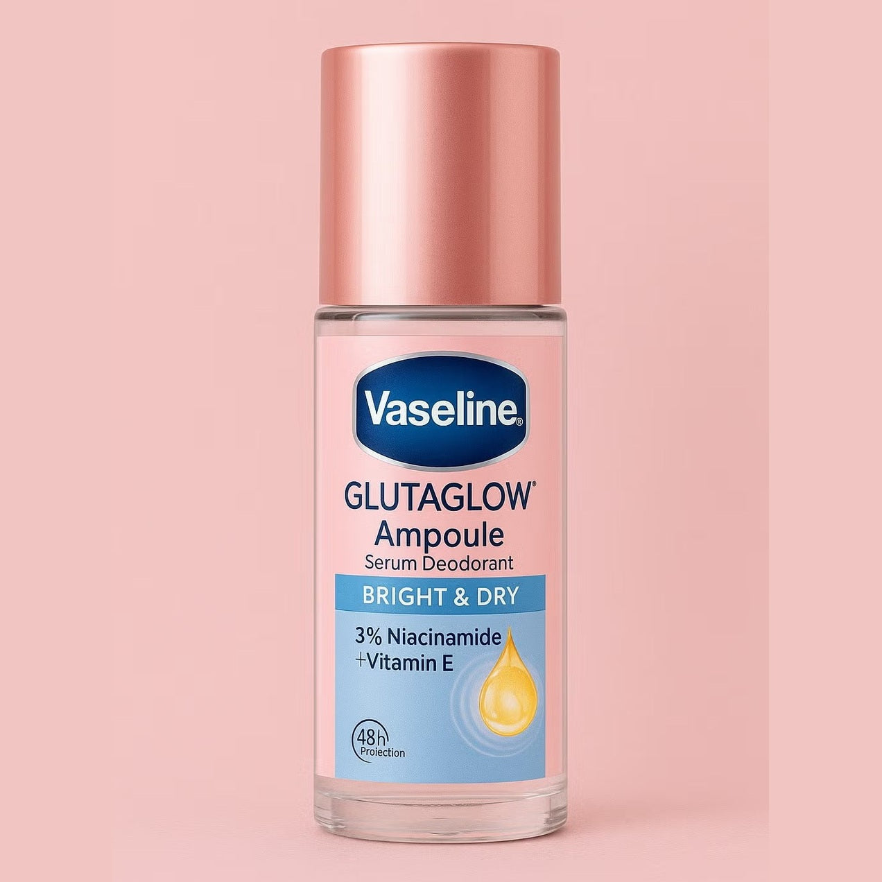 Vaseline GlutaGlow Bright & Dry Roll-On Deodorant – 3% Niacinamide + Vitamin E