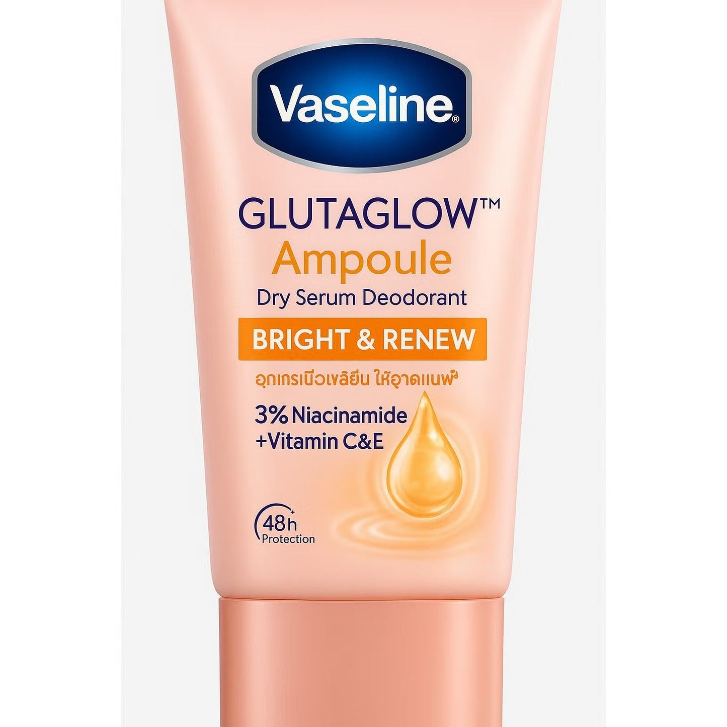 Vaseline GlutaGlow Ampoule Dry Serum Deodorant – Bright & Renew with 3% Niacinamide + Vitamin C&E