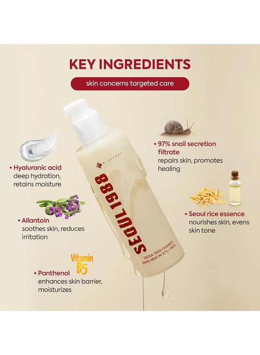 K S-ECRET SEOUL 1988 Essence : Snail Mucin 97% + Rice